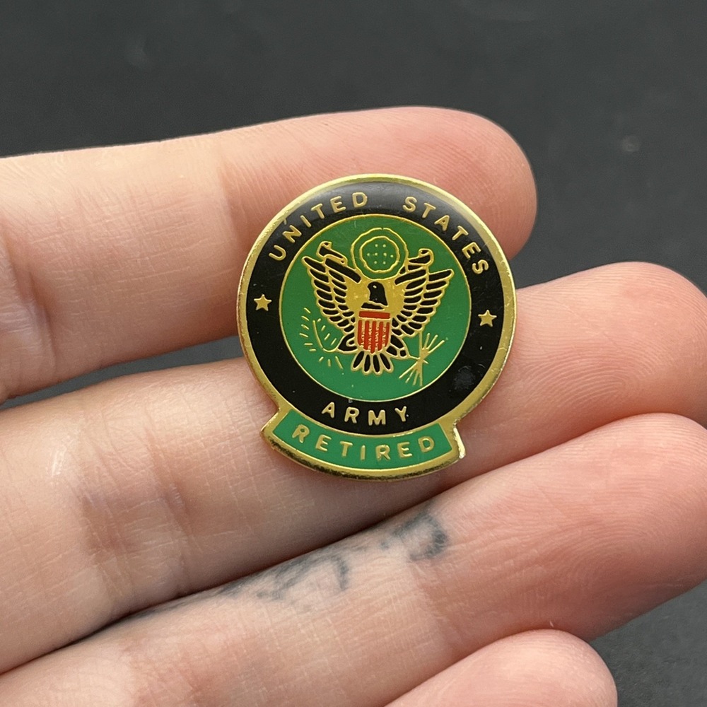 United States Army Retired Lapel Hat Pin